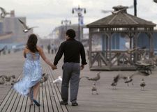 Sarah and David in Coney Island: "That was always a favorite sequence of mine in the script..."